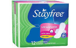 [STAYFREE] STAYFREE - Toallas femeninas STAYFREE - ULTRADELGADA con alas x 12