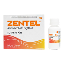 [ZENTEL] ZENTEL - Susp. Fco. x 10 mL caja x 5 - 400 mg / 10 mL