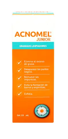 ACNOMEL JUNIOR - Crema en sachets con GRANULOS LIMPIADORES x 10 mL