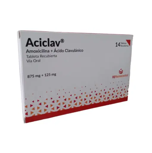 [ACICLAV] ACICLAV - Tabletas recubiertas caja x 14 - 875 mg + 125 mg
