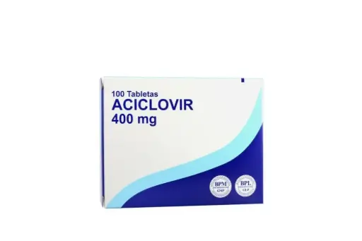 [ACICLOVIR] ACICLOVIR MEDROCK - Tabletas caja x 100 - 400 mg