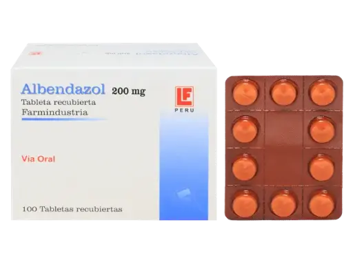 [ALBENDAZOL FARMIN] ALBENDAZOL FARMINDUSTRIA - Tabletas recubiertas caja x 100 - 200 mg